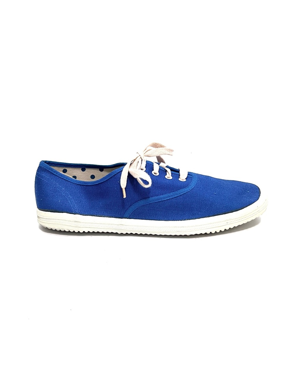 Vintage 1990s royal blue canvas lace up casual sneakers